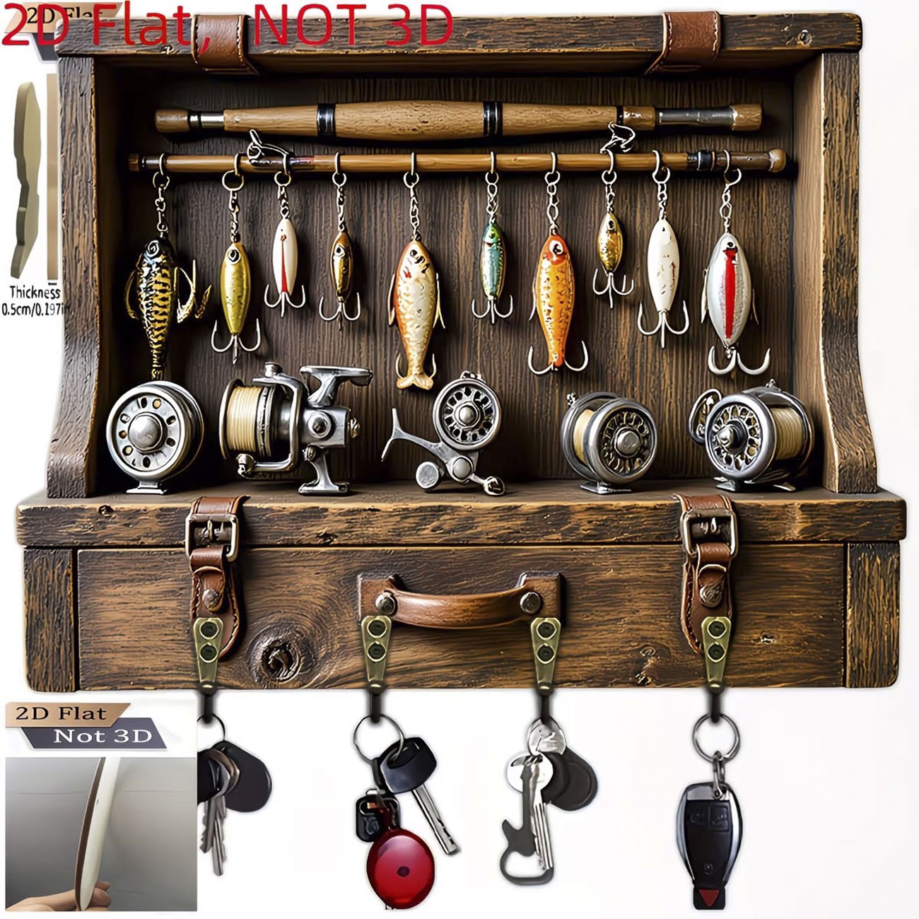Vintage Fishing Lure Key Hange - Fly Reel recension och pris